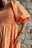 Nonni Gingham Darling Dress Orange?